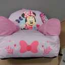 Disney Minnie Mouse Sofa Bean Bag Armchair, Soft Plush Lounge Chair for Bedroom or Playroom