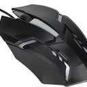 RGB Gaming Mouse, 1600 DPI USB Wired Computer Mice, 3D Scroll Wheel, Adjustable DPI, Ergonomic Gamer Mouse for for 8, for 7, for Vista or for XP (Black)