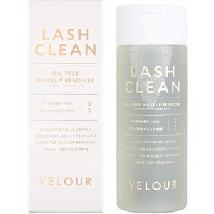 Velour Lash Clean - Oil Free Liquid Makeup Remover for Eyes, False Lashes, & Face - Gentle Lash Cleanser & Eye Makeup Remover - Vegan Lash Extension Cleanser - No Parabens or Fragrance (140 ml) (1 Fl Oz (Pack of 1))