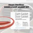 M11 Door Gasket Kit Fit for Midmark M11 Ultraclave & M11D Steam Sterilizers, Includes Door Gasket and Dam Gasket #053-0527-00# 002-0504-00, Made from 100% High Quality Synthetic Silicone