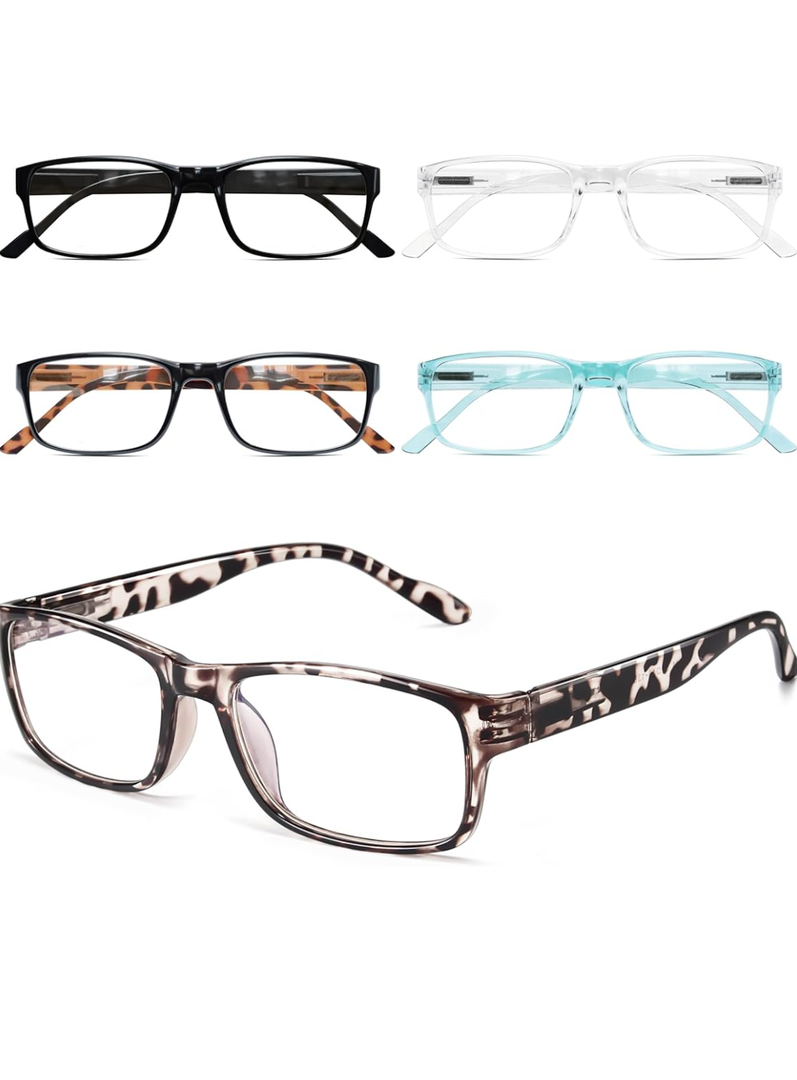Gaoye Reading Glasses Men/Women, Eyeglasses, Blue Light Readers for Men/Women, Eye Glasses, 5 Pcs