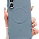 Magnetic Case for Galaxy A15 5G [Compatible with Magsafe] Liquid Silicone Slim Thin TPU Bumper Shockproof Full Camera Lens Protective Cover Phone Case for Samsung Galaxy A15 5G-Grey