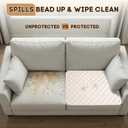 BurgeonNest Couch Cover for Dogs Washable, Non-Slip Dog Couch Cover Protector 27'' x 71'', Waterproof Pet Friendly Sofa Protector Pads Mat for for 3 Cushion Sofa, White