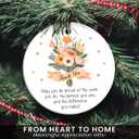 4 x Retirement Gifts for Woman - 2025 Thank You Ornament, Inspirational Hanging Decor, Ceramic Ornaments for Christmas Decorations, Thoughtful Appreciation Gifts for Coworkers, Friends, Teachers