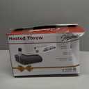 Homemate Heated Blanket Electric Throw - 50"x60" Heating Blanket Throw 1/2/4/6/8 Hours Auto-Off 10 Heat Level Over-Heat Protection Flannel Sherpa ETL Certification (01 - Light Grey)