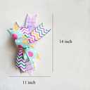 3 x Easter Wreath Bows 11X14Inch Spring Colorful Easter Ribbon Bow Holiday Tree Topper Bows for Front Door Spring Easter Mailbox Decorations Party Supplies
