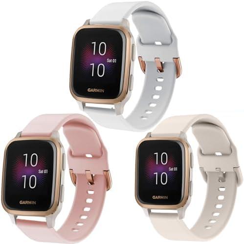Bands Compatible with Garmin Venu SQ/Venu Sq 2 /Venu Smart Watch, Soft Silicone Fadeless Pattern Printed Floral Replacement Band for Garmin Venu sq Music