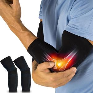 Vive Lymphedema Medical Compression Elbow Sleeve for Men, Women, Youth (1 Pair) - 20-30 mmHg Graduated Compression for Arm Support, for Arthritis, Bursitis, Edema, Nerve Pain, Swelling, Post Surgery Recovery (Small)