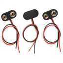 California JOS 3 PCS 9V Battery Connector, 9 Volt Buckle Connector Hard Plastic Shell Used in Student Experiment or Other Equipment with Battery (T-Type)