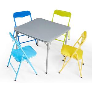 Heritage Kids 5Piece Table & Chair Set, Blue, 5 Piece