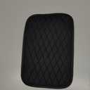 Ouzorp Car Center Console Cover, Upgraded Microfiber Leather Car Arm Rest Cover with 2 Storage Bags, Universal Armrest Cover for Car Storage Box Car Interior Accessories Protector for Most Vehicle (Black)