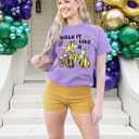 Mardi Gras Shirts Women: Mardi Gras Day Hearts T-Shirt Fat Tuesday Tee Carnival Shirt New Orleans Party Tshirt (Purple, M)
