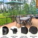 Deck Umbrella Mount, Heavy Duty Patio Umbrella Holder 2PCSOutdoor Umbrella Stands,(Fit Max OD 2 inch) Deck Umbrella Bracket Corner Umbrella Clamp for Deck Railing (Flat Mount)