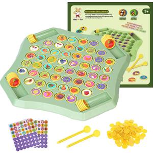 Flip Chess Memory Game, 54PCS Fruit Matching Puzzle Toy for Kids & Preschool, Educational Montessori Board Game for Memory & Logic, Family Fun, Birthday