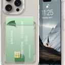 Petocase for iPhone 15 Pro Wallet Case Card Holder Slot Slim Fit Flexible TPU Gel Rubber Soft Skin Silicone Protective Phone Case Cover for Apple iPhone 15 Pro 6.1 inch Crystal Clear