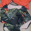 B2prity Womens One Piece Swimsuit Tummy Control Ruffled Bathing Suit V Neck Cutout Swim Suit Tie Back Swimwear, L