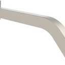 Aquaiaw Square Shower Arm and Anti-Scratch O-Ring Flange, 8 inch, Heavy-Duty Solid Brass, Both Soldered 1/2-14 NPT Tapered Threads, Wall Mount Shower Head Extension Arm (Nickel Brushed PVD)