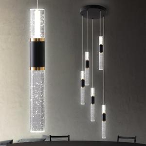 5-Light Modern Pendant Lights Kitchen Island Lighting Fixture,Dimmable Mordern LED Pendant Light with Remote,Black Gold Modern Led Chandelier for Dining Room (Gold,Luxury Style)