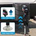 Kohree Electric Trailer Jack 6000 lbs with 7-Way Connector, Heavy Duty RV Electric Tongue Jack for Travel Trailer A-Frame Camper, with Manual Crank Handle & Weatherproof Jack Cover, 22" Lift, 12V DC