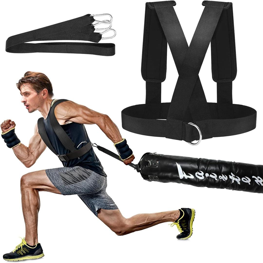 Sled Harness Workout Resistance and Assistance Trainer Physical Training Resistance Rope Kit Improving Speed, Stamina and Strength