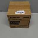 Hon&Guan Dryer Vent Cover Outside 4 Inch with Removable Mesh -304 Stainless Steel Wall Vent Exhaust Vent Cover Rubber Cushioned Non Return Flap (4in [Neck Size:3.90/Inner:3.81in])