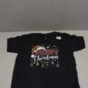 Merry Christmas Red Santa Hat Reindeer Xmas Matching Family T-Shirt, Size: S