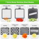 LHS Vegetable Chopper Multifunctional Food Chopper Onion Chopper Vegetable Slicer Dicer Cutter Potato Cutter Veggie Chopper with Container(10 in 1, Grey) (Gray)