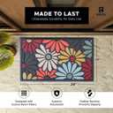 Welcome Mat for Front Door, Non-Slip, Flowers, 17 x 29 in