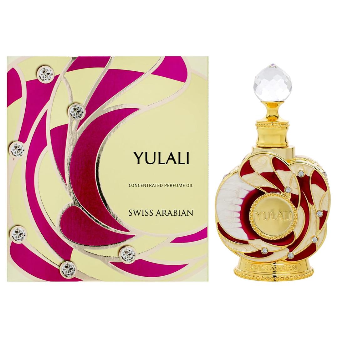 Swiss Arabian Yulali - Luxury Products From Dubai - Long Lasting And Addictive Personal Perfume Oil Fragrance - A Seductive Signature Aroma - 0.5 Oz