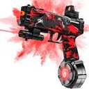 Gel Ball Blaster with Drum, Manual & Automatic Dual Mode, Linked Shooting Effect, Ages 14+, RedWave