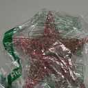 Fovths Christmas Tree Topper 8 Inches Metal Glittered Christmas Tree Topper Wire Star Treetop Sparkle Xmas Decoration for Christmas Tree Ornament Indoor New Year Holiday Party Supplies (Pink)