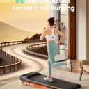 Walking Pad, Under Desk Treadmill with Incline for Home Office 2.5HP Portable Walking Treadmill with 265 Lbs Weight Capacity Walking Machine, Remote Control, LED Display (Black Orange)