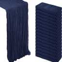 16 Pack Navy Blue Cheesecloth Table Runner 10Ft Gauze Cheese Cloth Table Runner 120 Inch Boho Sheer Rustic Fabric for Holiday Party Decor Bridal Baby Shower Wedding Home Decoration