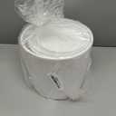 8/7/6 inch Plant Pots, Set of 3 Cylinder Flower Pots for Outdoor Indoor Plants, Decorative Plastic Planters with Drainage Holes and Saucers for Garden House Plants, White