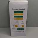 Electric Heated Blanket Throw Size 50''x60'' Soft Flannel & Sherpa Electric Blanket with 10 Heating Levels, Automatically Shut Down After 8h with Overheat Protection Machine Washable (Blue)