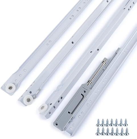 Face Frame Rear Mounting Brackets 2 Pairs for Drawer Slide Cabinet Drawer Guides Slides Rails Bracket for Face Frame Install, with Screws
