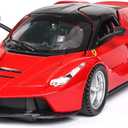 Alloy Collectible Red Ferrari Race LaFerrari Pull Back Vehicles Diecast Cars Model with Lights and Sound