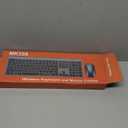 Wireless Keyboard and Mouse Combo, Full Size Keyboard and Mouse, Long Battery Life, Optical Mouse, 2.4G Lag-Free Cordless Mice Keyboard Set Ultra Slim Design for Computer, Laptop, PC, Mac, Windows