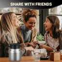 27oz Thermal Coffee Carafe for WFH & Personal Use, 12H Hot Insulated Pitcher with Drip-Free V-Spout and Easy Clean Wide Mouth, Silver
