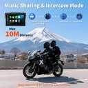 Motorcycle CarPlay Screen 7", Waterproof GPS Display for Motorbike, Wireless CarPlay & Android Auto para Moto, Dual Bluetooth, Touchscreen, Music Sharing Siri (7" Wireless CarPlay) (Dual Mount)