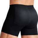 TAILONG Men Padded Underwear Boxer Briefs Tummy Control Body Shaper Shapewear Enhance Butt Lifter (Black, XL)