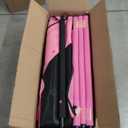 Trampoline for Kids, Upgrade Full Anti-Rust 440lbs Indoor Outdoor Toddler Trampoline with Net, 55" Adjustable Baby Toddler Trampolines Accessories with 8 Toys Dart Board (B-Pink)