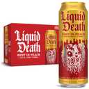 Liquid Death, Rest in Peach Iced Tea, 8-Pack (19.2oz Cans), Peach Flavored Back Tea, Low Calorie, No Artificial Sweeteners, B12 & B6 Vitamins Best By 12/04/26