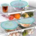 5 Pack Silicone Lids for Bowl, 5 Sizes Reusable Clear Vacuum Storage Lids, Kitchen Food Storage Covers Suitable for Round Containers, Cups, Bowls, Mugs, Food Cans, Pet Cans