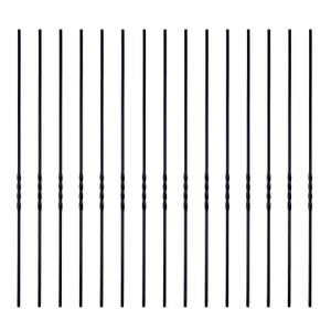 Staircase Iron Balusters Stair Parts 1/2" Square Metal Balusters - Hollow Single Twist Staircase Spindles (Box of 15) ASN002