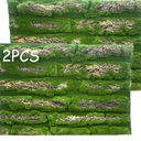 kathson Reptile Cork Terrarium Background Decor,Habitat Fitting Bark Backdrop Wall Artificial Moss 3D Aquarium Panel for Lizard Gecko Tortoise Spider Bearded Dragon Chameleon Snake Amphibian