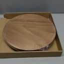 Round 11.8" Acacia Wood Decorative Tray  Farmhouse Wood Riser Pedestal Stand for Kitchen and Bathroom Decor, Counter Display, Vanity Tray (Large, 11.8" Dia)