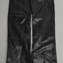 Mens Faux Leather Pants Vintage Casual Straight Wide Leg Motorcycle Biker Pants Baggy Hip Hop Trousers Streetwear L