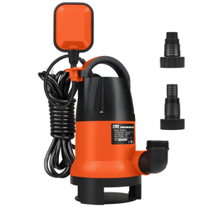 Sump Pump, Prostormer 1HP 3700GPH Submersible Clean/Dirty Water Pump with Automatic Float Switch for Pool, Pond,Garden, Flooded Cellar, Aquarium and Irrigation (Orange)