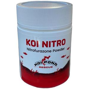 KOI Nitro (10 Grams) Nitrofurazone Powder, Effective Fish Treatment for Bacterial Infections in Koi and Ornamental Fish